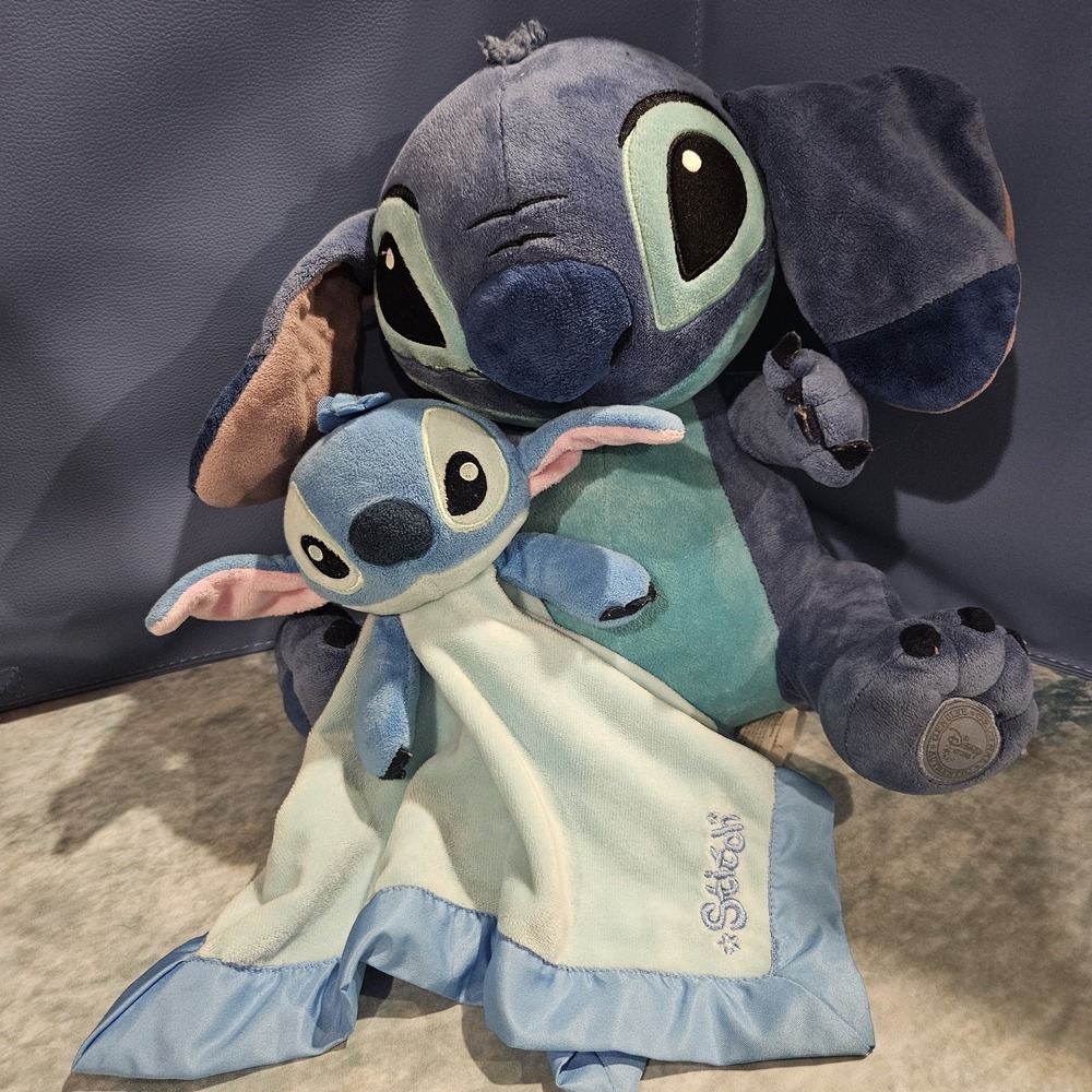 Disney Stitch Plush & Lovey Security Blanket Bundle Disney Store Lilo Stitch